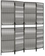 vidaXL Paravent, Raumteiler 4-tlg. Grau Poly Rattan