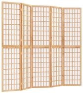 vidaXL Raumteiler 5-tlg. Paravent Japanischer Stil Faltbar 200x170 cm, 1-tlg.