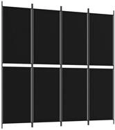 vidaXL Paravent, 4-tlg. Raumteiler Schwarz 200x200 cm Stoff