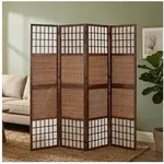 Homestyle4u Paravent Raumteiler Braun Holz Spanische Wand Sichtschutz Indoor...