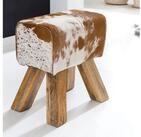 FINEBUY Sitzhocker Design Springbock Fu&szlig;hocker Turnhocker Turnbock Pferd Leder