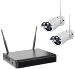 Indexa WLAN-NVR mit 2 Funk-Au&szlig;enkameras WR100B, 4TB Festplatte HDD WiFi