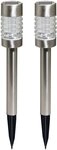 Luxform Gartenleuchte Solar-Gartenleuchten - Torino - 2 St&uuml;ck - Silber, LED...