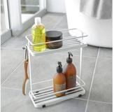 Yamazaki Badregal Tower Standregal Metall klein 2 Ebenen Regal Badezimmer, -,