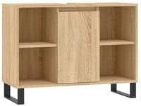 vidaXL Badkommode, Badschrank Sonoma-Eiche 80x33x60 cm Holzwerkstoff