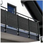 NYVI Balkonsichtschutz Polyrattan Balkon Sichtschutz Privafence Balkonbespannung
