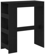 vidaXL Esstisch Bartisch mit Regal Schwarz Eichen-Optik 90x40x103,5 cm (1-St)