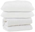 vidaXL Bett Bettdecke mit Kissen 3 pcs Wei&szlig; Mikrofaser (3-tlg)