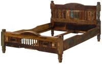 Massivmoebel24 Massivholzbett FABLE (Bett Altholz 140x200x100 mehrfarbig...