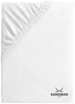 Sansibar Sylt Spannbettlaken Spannbettlaken SANSIBAR Jersey BL 180x200 cm wei&szlig;
