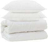 vidaXL Bettw&auml;sche Decke mit Kissen mit Kissen 3 pcs Wei&szlig; Mikrofaser,...