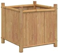vidaXL Blumentopf Pflanzk&uuml;bel 50x50x50 cm Bambus (1 St)