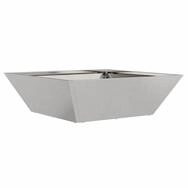 vidaXL Blumentopf Garten-Pflanzgef&auml;&szlig; Silber 50 x 50 x 15 cm Edelstahl (1 St)