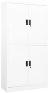 vidaXL Aktenschrank B&uuml;roschrank Wei&szlig; 90x40x180 cm Stahl (1-St)