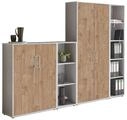 BMG M&ouml;bel Aktenschrank Office Edtion (Set 4 Lichtgrau/ Gold Harbor Oak,...