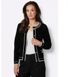 creation L Strickjacke Woll-Strickjacke Langarm schwarz 36