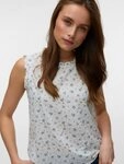 Vero Moda R&uuml;schentop VMTRINE SL TOP WVN NOOS Baumwolle