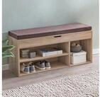 FINEBUY Schuhbank SuVa12018_1 104x51x32 cm Garderobenbank Sitzbank Stoff...