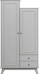 WOOOD Garderobenschrank Lily massives Kiefernholz, mit Kleiderstange, H 190 cm...