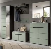 Inn.Furn Garderoben-Set Cooper, (Flurgarderobe in Salbei Gr&uuml;n und Basalt Grau,