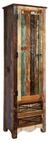 Massivmoebel24 Garderobenschrank NATURE OF SPIRIT (Altholz 60x40x200 mehrfarbig