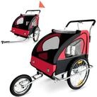 SAMAX Fahrradkinderanh&auml;nger Fahrradanh&auml;nger 2in1 Jogger - in Rot/Schwarz -...