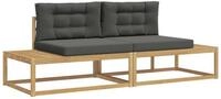 vidaXL Sofaelement Outdoor-Sofagarnitur Wei&szlig; 230,5 x 83 x 73 cm Polyester