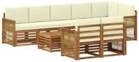 vidaXL Gartenlounge-Set Sofagarnituren Massivholz, (8-tlg)