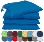 NatureMark Sitzkissen 4er-Set Stuhlkissen 40x40cm mit B&auml;ndern, Sitzpolster Kissen