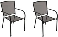 DEGAMO Gartensessel CLASSIC (2-St), Stahl und Streckmetall anthrazit, stapbelbar
