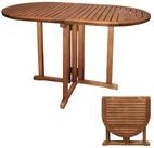 Spetebo Gartentisch Massivholz Gartentisch klappbar (oval, 1-St., 120 x 70 cm),
