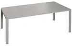 PROREGAL&reg; Gartentisch Alu-Esstisch wetterfest Bistrotisch Farbe grau 180 cm x...
