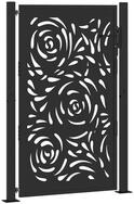 vidaXL Gartentor Gartentor Schwarz 100x150 cm Stahl Flammendesign