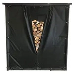 Quick Star Kaminholzregal Wetterschutz Set f&uuml;r Kaminholzregale in Schwarz &