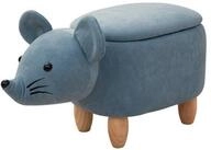 SVITA Kinderhocker Tierhocker, mit Stauraum, Sitzhocker, Sitztruhe, Maus Blau