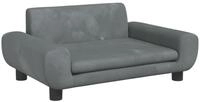 vidaXL Kindersofa, Kinder Schlafsofa Dunkelgrau 70x45x33 cm Samt