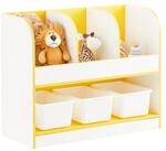 SoBuy Kinderregal KMB107, B&uuml;cherregal mit 3 K&ouml;rben Aufbewahrungsregal...