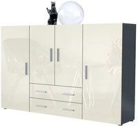 Vladon Highboard Nora (Anrichte mit 2 Schubladen und 4 T&uuml;ren, mit insgesamt 8