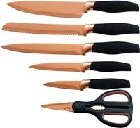 KING Messer-Set TITANIUM ROS&Eacute; (Set, 6-tlg), 5 K&uuml;chenmesser, 1 Schere,...