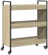 vidaXL K&uuml;chenwagen K&uuml;chenwagen Sonoma-Eiche 70x30x82 cm Holzwerkstoff
