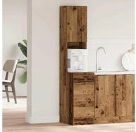 vidaXL K&uuml;chenbuffet K&uuml;chenbuffet mit Schubladen mit Regal Altholz 32 x 50 x...