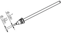 Ersa L&ouml;tkolben Ersa 0742ED1023H/SB Entl&ouml;tspitze Konisch Spitzen-L&auml;nge 79.25...