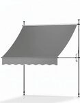 Sol Royal Markise Klemmmarkise 1, 5m breit ohne Bohren SolVision BM3, Anthrazit