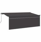 vidaXL Markise Einziehbare Markise Anthrazit 400 x 200 cm (1-St)