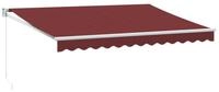 vidaXL Markise 35 x 25 m Markise Manuell Weinrot 350x250 cm