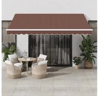 vidaXL Markise Markise Manuell mit LED Braun 400x300 cm