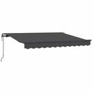 vidaXL Markise Einziehbare Markise Anthrazit 300 x 200 cm Stoff (1-St)