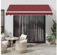 vidaXL Markise Markise Manuell Weinrot 300x250 cm