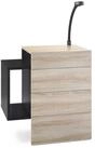 Vladon Nachttisch Queens (Nachttischschrank mit 2 Schubladen, und 1 seitlichem...