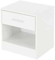 ML-DESIGN Nachttisch Beistelltisch aus Holz mit Alu Griffe, f&uuml;r Schlaffzimmer...